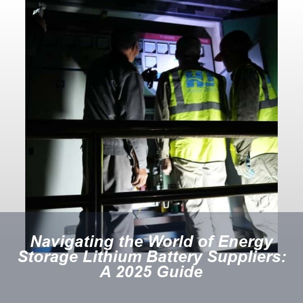 Navigating the World of Energy Storage Lithium Battery Suppliers: A 2025 Guide